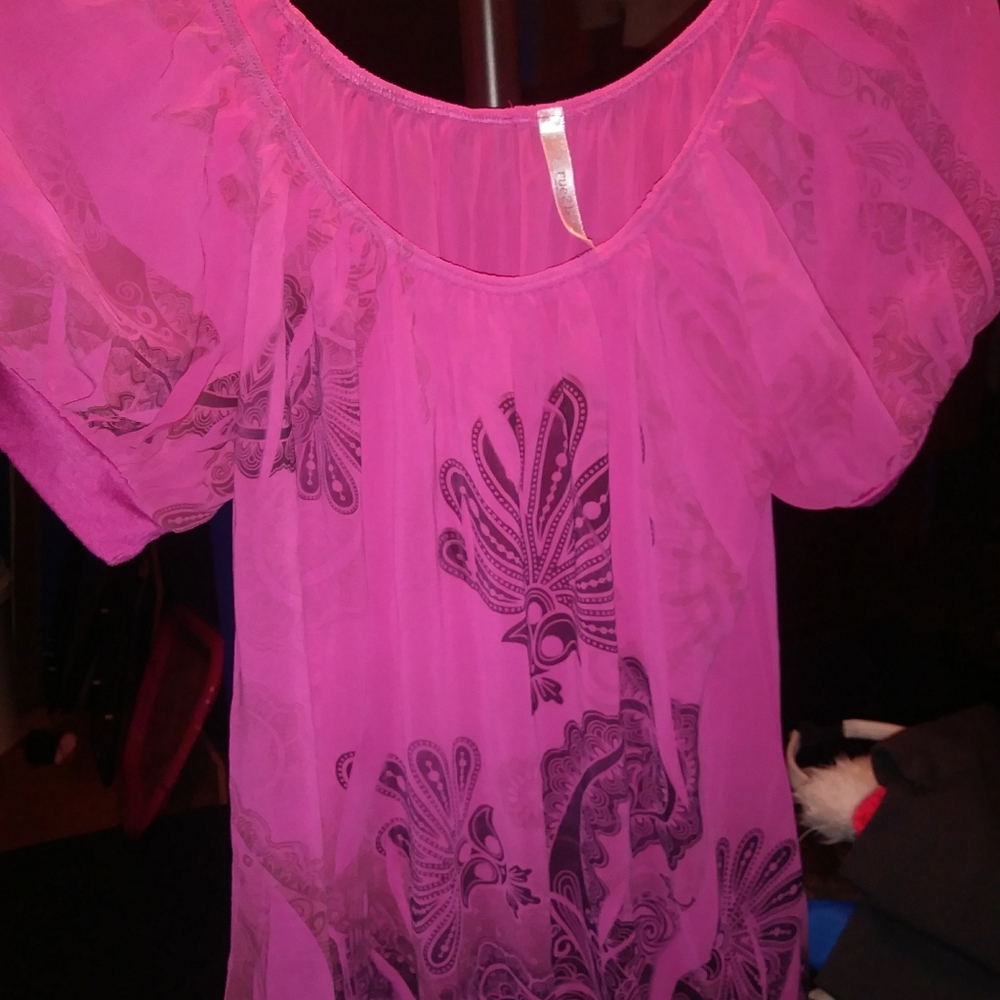 Sheer over shirt